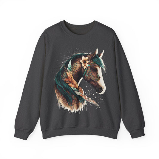 Horse Sweatshirt Animal Graphic Pullover Sweater | Cute Gifts For Horse Lovers Kentucky Derby Outfit