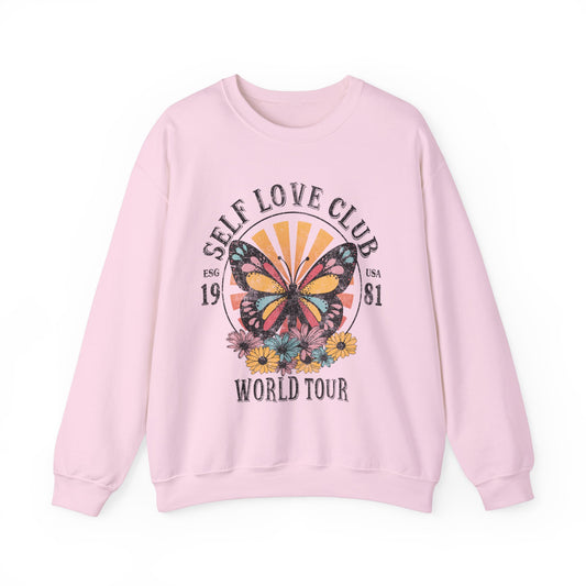 Butterfly Sweatshirt Floral Graphic Pullover Sweater | Motivational Gifts For Mom - Self Love Club