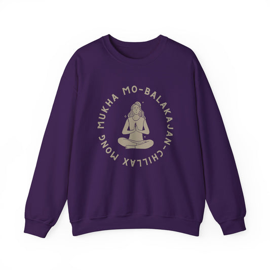 Yoga Sweatshirt Pinoy Pullover Sweater | Philippine Gifts For Mom | Filipino Gift For Women | Chillax