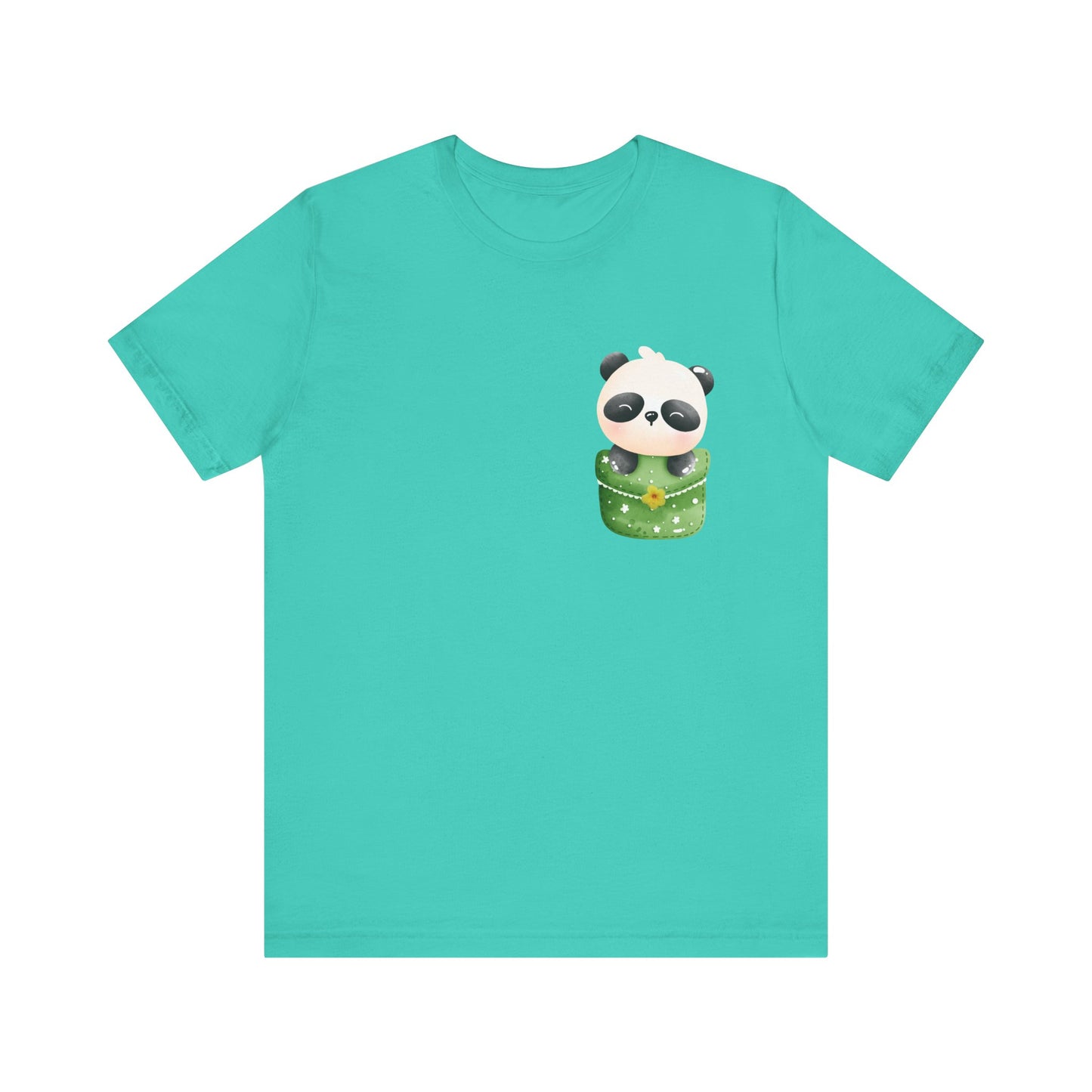 Panda T-Shirt, Cute Graphic Tee for Teens,Unisex Tshirt Aesthetic Gifts For Her,Cute Shirt, Panda Pocket Shirt,Gift For Panda Lovers