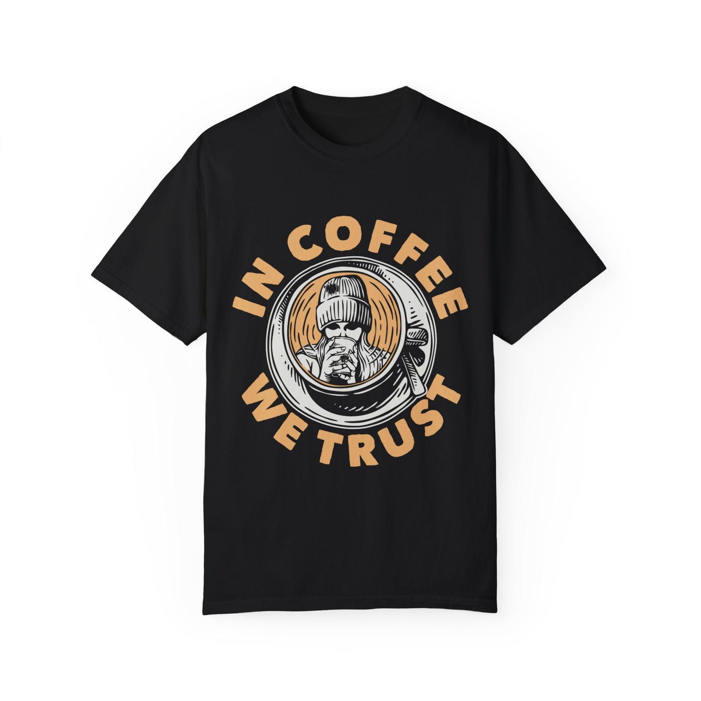 In Coffee We Trust Comfort Colors Shirt, Unisex Garment-Dyed T-shirt,Gift For Coffee Lovers.