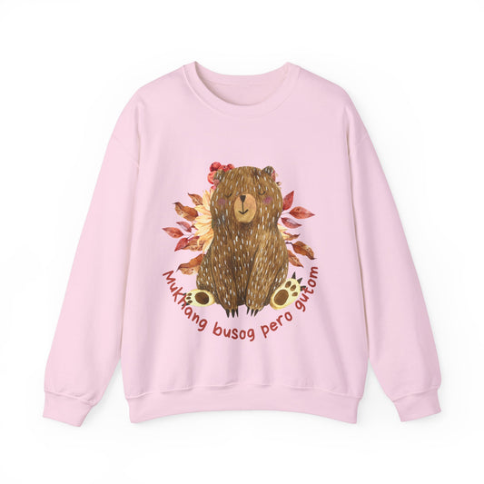 Filipino Sweatshirt Pinoy Pullover Sweater | Philippine Gifts For Bear Lovers | Tagalog - Mukhang Busog Pero Gutom