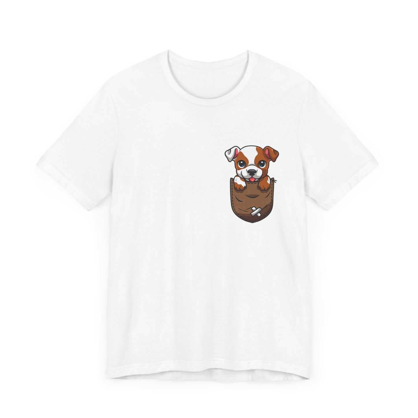 Dog T-Shirt, Puppy Graphic Tee for Teens, Unisex Tshirt Aesthetic Gifts For Her, Cute Shirt,Dog Pocket Shirt, Gift for Dog Lovers & Dog Moms