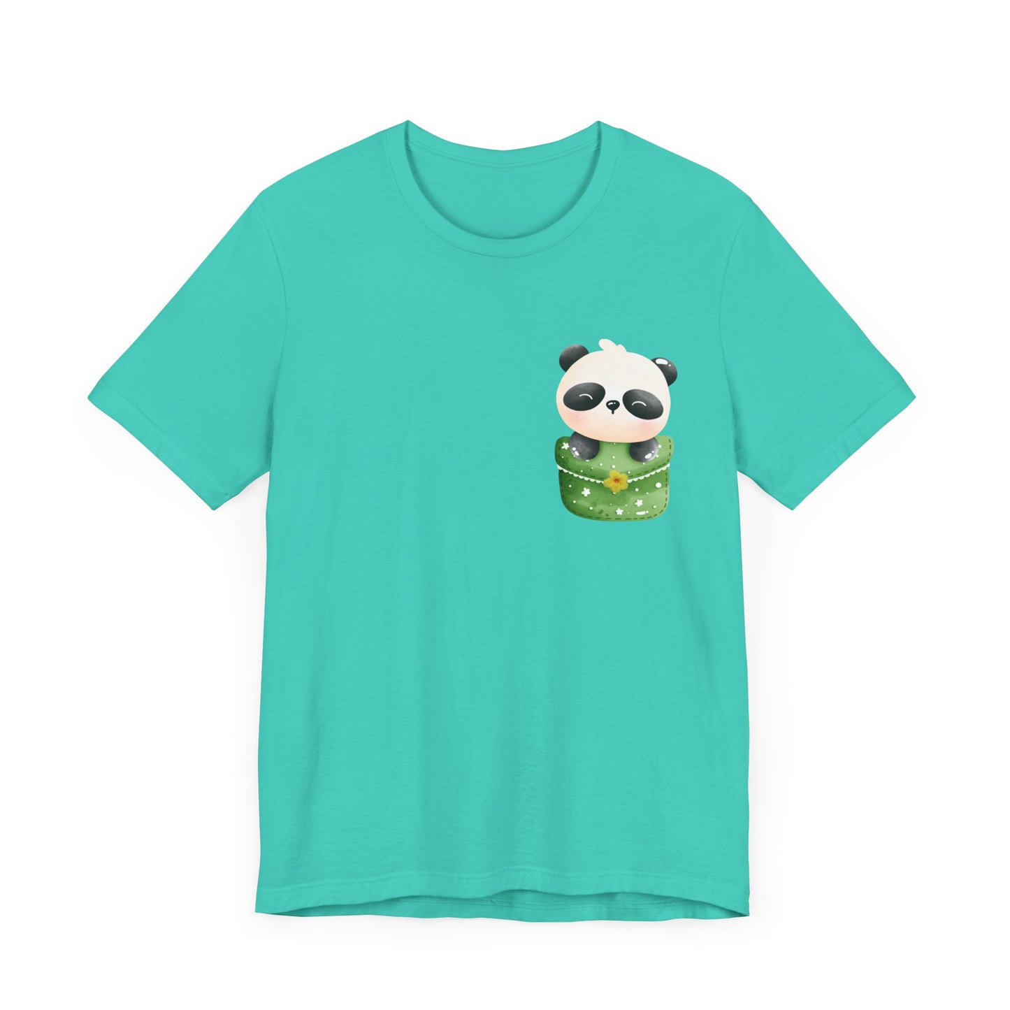 Panda T-Shirt, Cute Graphic Tee for Teens,Unisex Tshirt Aesthetic Gifts For Her,Cute Shirt, Panda Pocket Shirt,Gift For Panda Lovers