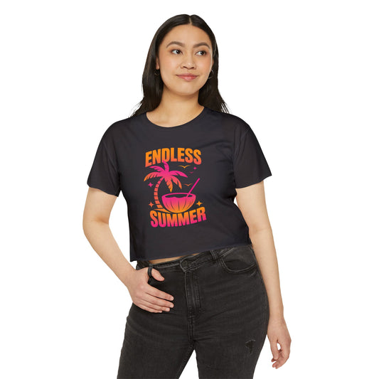 Summer Crop Top For Women, Beach Gifts For Her, Travel T-Shirt Croptop TShirt Merch, Tropical Coconut