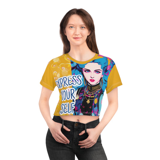 Madonna T-shirt Cute Crop Tops | Pop Art Cropped Graphic Tee | Music T Shirt Women Trendy Gift For Her | Teen Tshirt Designs Casual T-Shirt