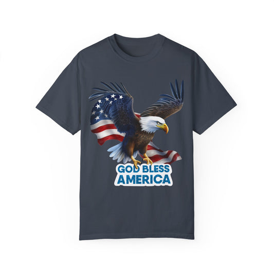 American Eagle Comfort Colors Tshirt | Mens T-Shirt Graphic Tees Men Shirt Casual | Comfy Loose Fit Summer Clothes | Cotton Street Wear Clothing College Fashion
