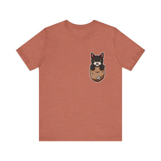 Cat T-Shirt, Cute Graphic Tee for Teens,Unisex Tshirt Aesthetic Gifts For Her,Cute Shirt,Cat Pocket Shirt,Gift For Cat Lovers & Cats Mom