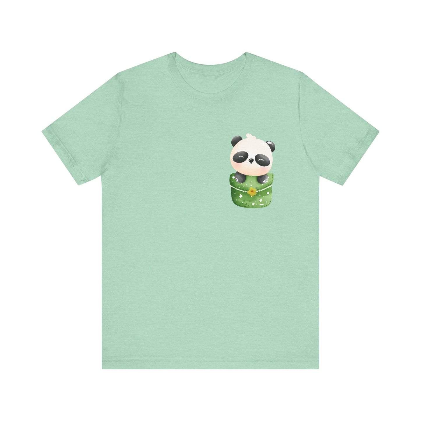 Panda T-Shirt, Cute Graphic Tee for Teens,Unisex Tshirt Aesthetic Gifts For Her,Cute Shirt, Panda Pocket Shirt,Gift For Panda Lovers