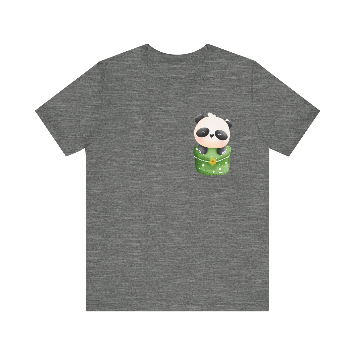Panda T-Shirt, Cute Graphic Tee for Teens,Unisex Tshirt Aesthetic Gifts For Her,Cute Shirt, Panda Pocket Shirt,Gift For Panda Lovers