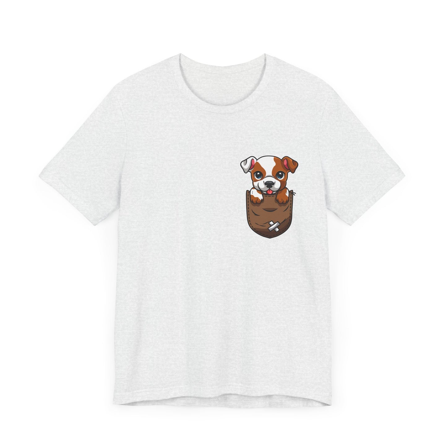 Dog T-Shirt, Puppy Graphic Tee for Teens, Unisex Tshirt Aesthetic Gifts For Her, Cute Shirt,Dog Pocket Shirt, Gift for Dog Lovers & Dog Moms