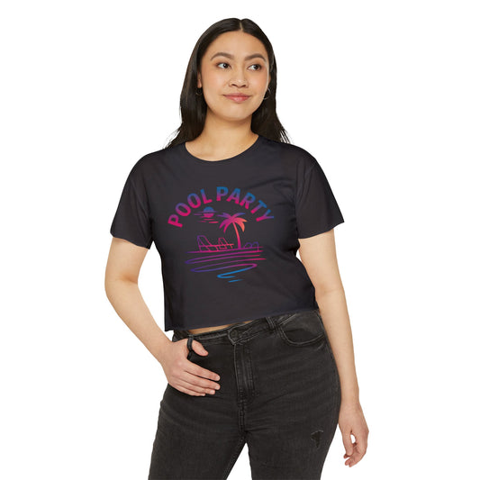 Summer Crop Top For Women, Beach Gifts For Her, Travel T-Shirt Croptop TShirt Merch, Pool Party