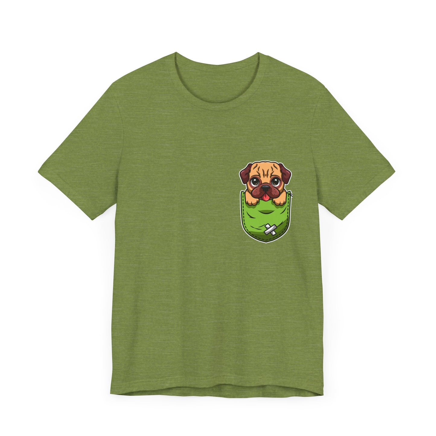 Pug T-Shirt, Dog Graphic Tee for Teens, Unisex Tshirt Aesthetic Gifts For Her, Cute Shirt,Dog Pocket Shirt, Gift For Dog Lovers & Dog Moms.