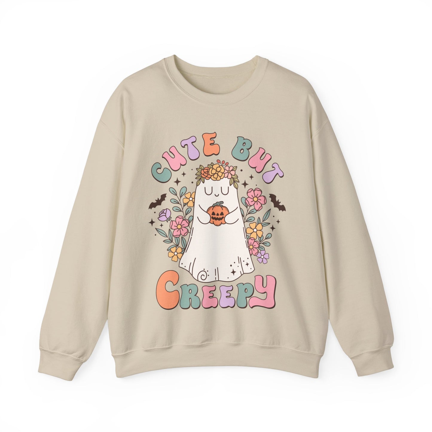 Fall Sweatshirt Halloween Graphic Pullover Sweater | Autumn Gifts For Mom Ghost Gift For Her | Cute But Creepy