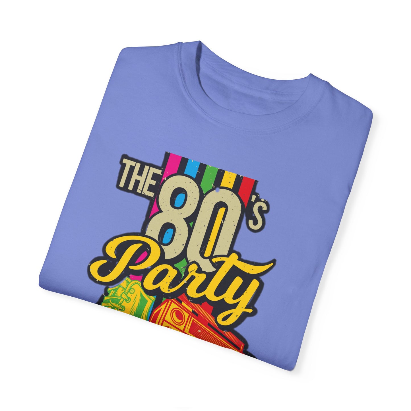 80s Party Comfort Colors Tshirt | Mens T-Shirt Graphic Tees Men Shirt Casual | Comfy Loose Fit Summer Clothes | Cotton Street Wear Clothing College Fashion