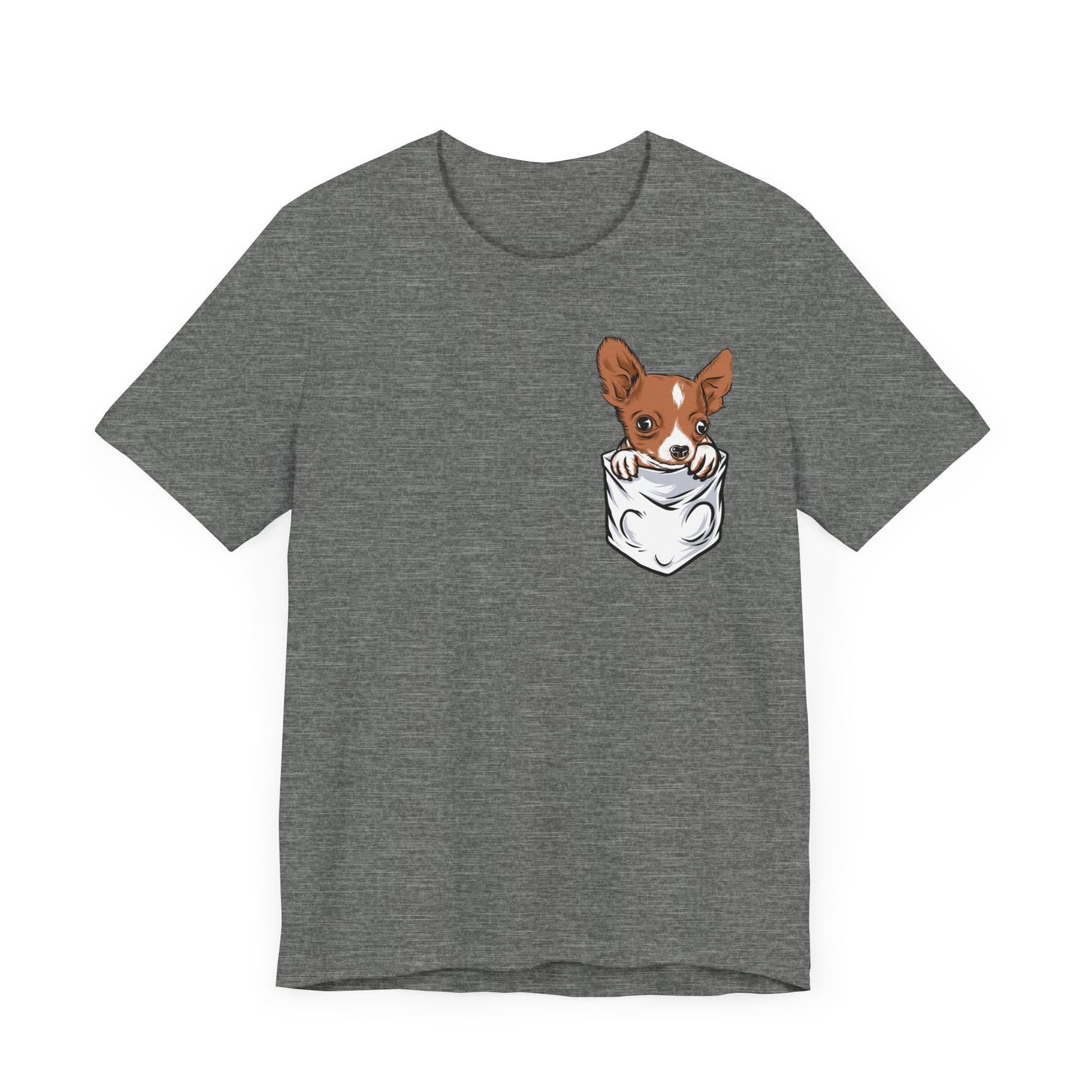 Chihuahua T-Shirt, Dog Graphic Tee for Teens, Unisex Tshirt Aesthetic Gifts For Her, Cute Shirt,Dog Pocket Shirt, Dog Lovers Gift