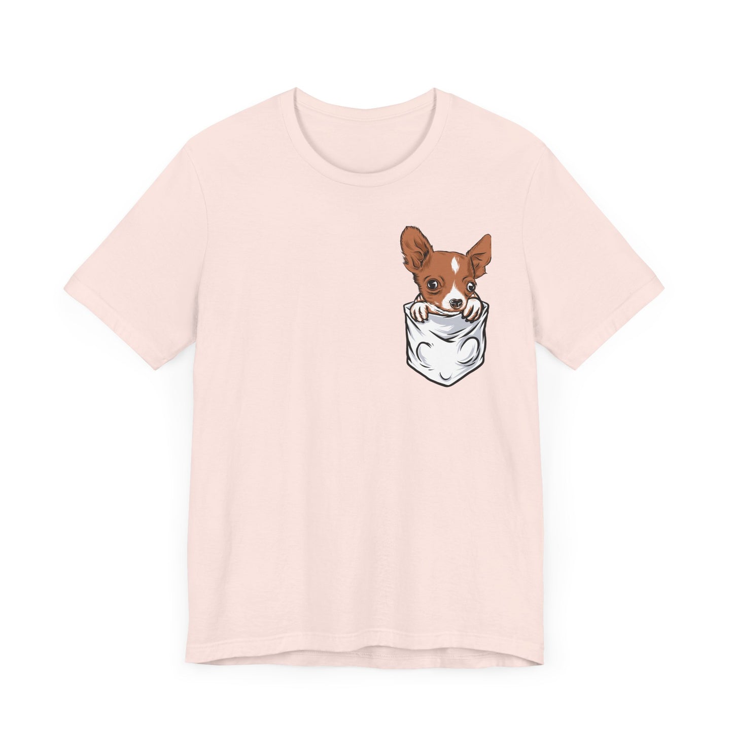 Chihuahua T-Shirt, Dog Graphic Tee for Teens, Unisex Tshirt Aesthetic Gifts For Her, Cute Shirt,Dog Pocket Shirt, Dog Lovers Gift