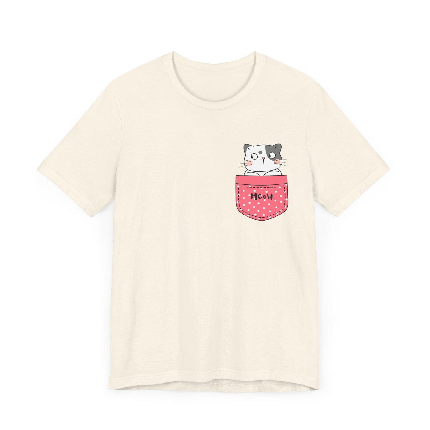 Cat T-Shirt, Cute Graphic Tee for Teens,Unisex Tshirt Aesthetic Gifts For Her,Cute Shirt,Cat Pocket Shirt,Gift For Cat Lovers & Cat Moms