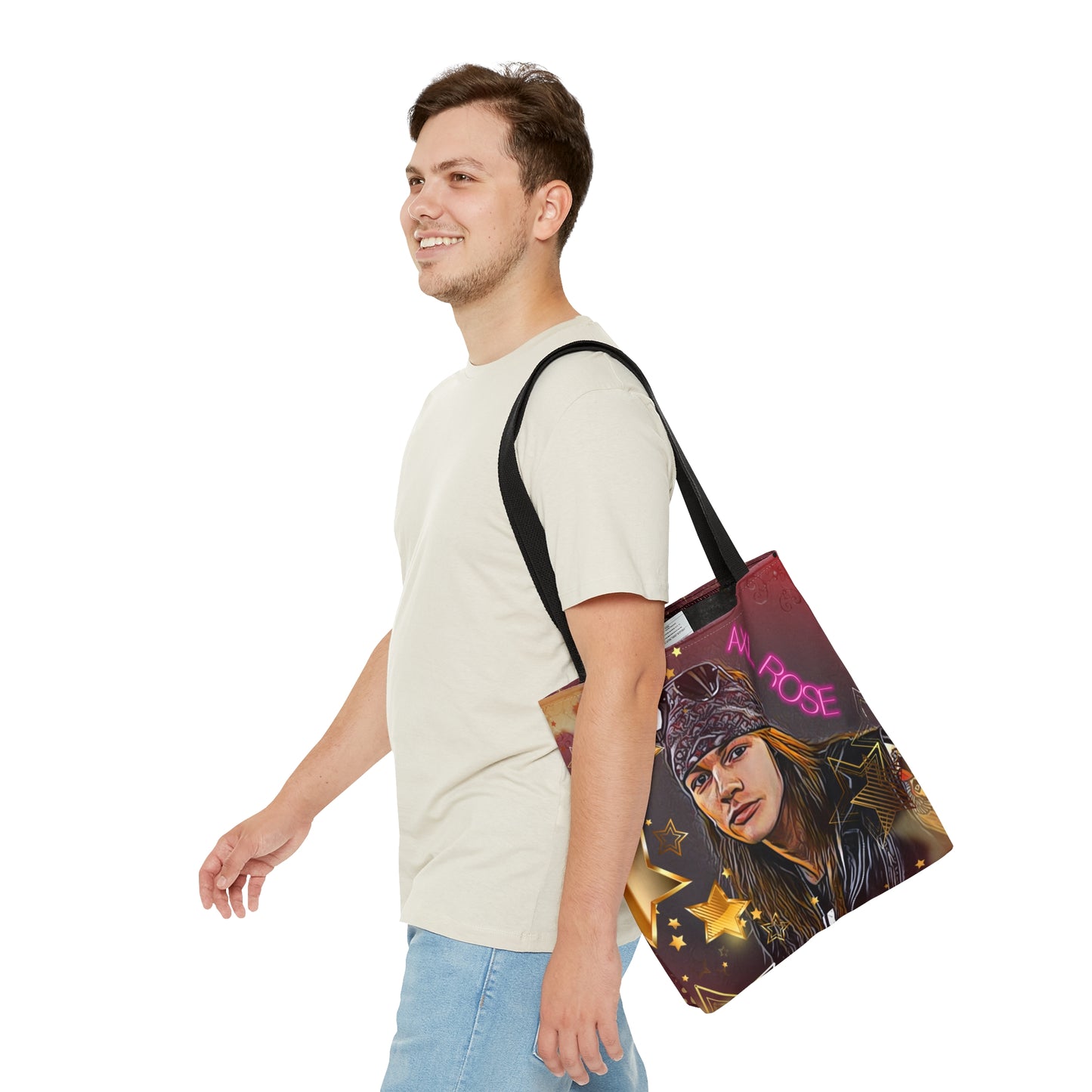 80s Rock Band MaroonTote Bag - Celestial Design For Women