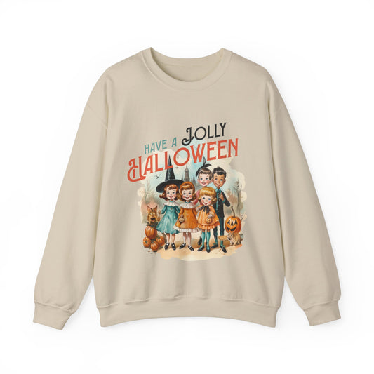 Fall Sweatshirt Halloween Graphic Pullover Sweater | Autumn Gifts For Mom Pumpkin Gift For Farm Lovers | Jolly Halloween
