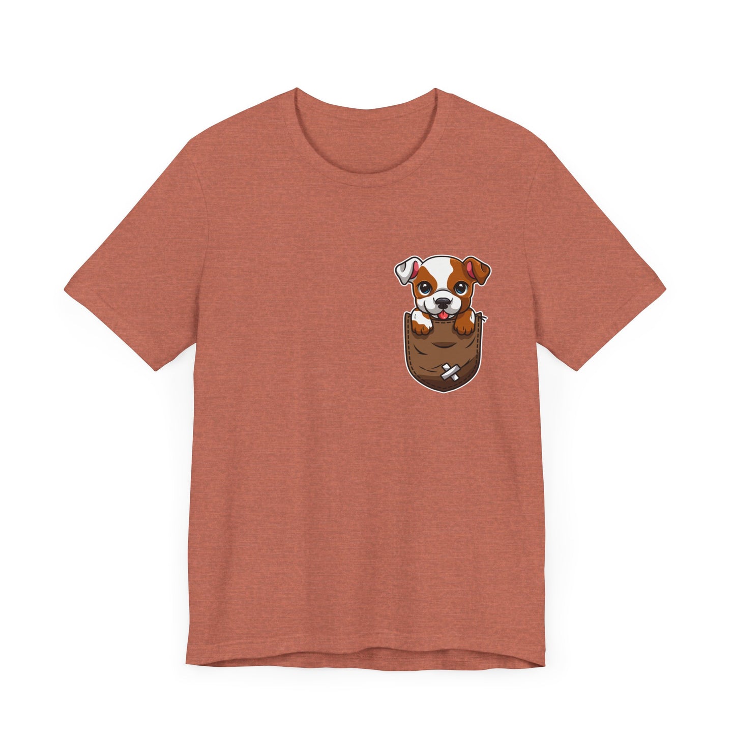Dog T-Shirt, Puppy Graphic Tee for Teens, Unisex Tshirt Aesthetic Gifts For Her, Cute Shirt,Dog Pocket Shirt, Gift for Dog Lovers & Dog Moms