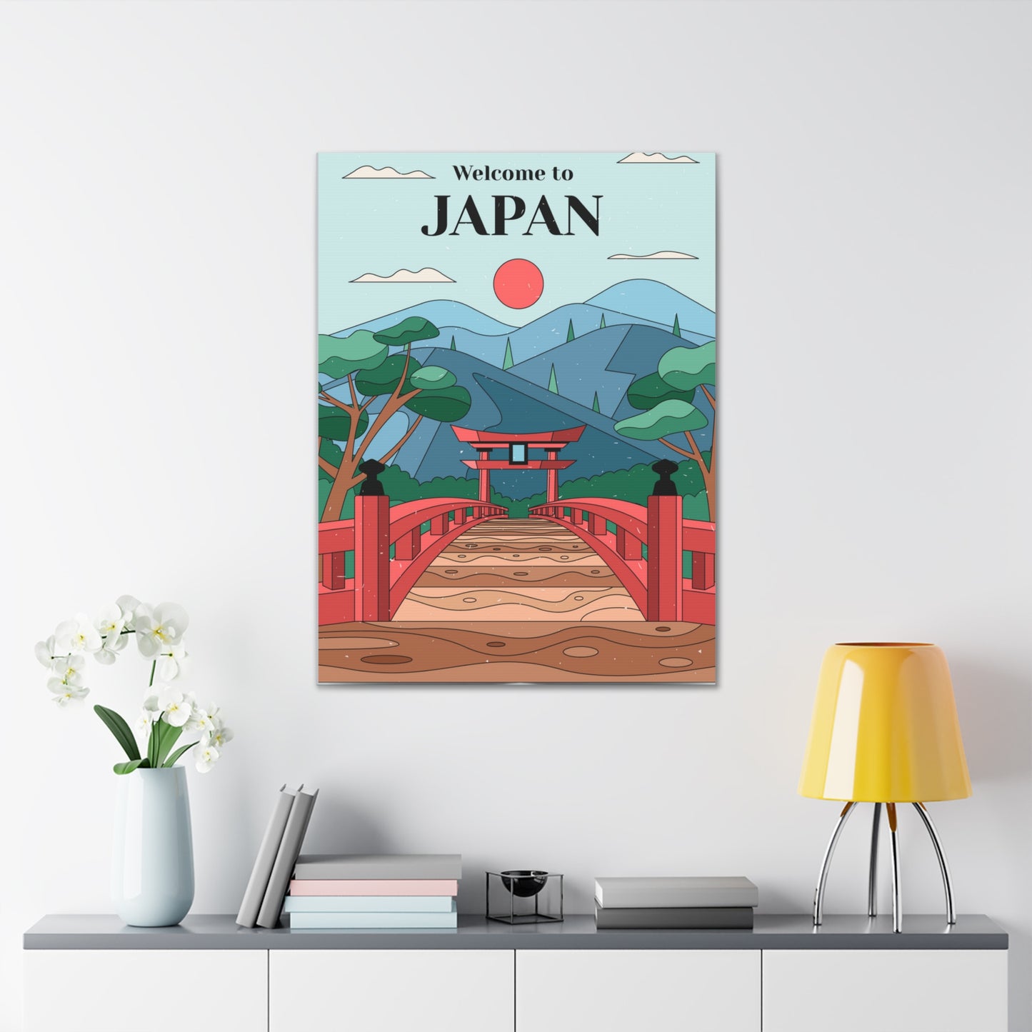 Japan Art,Japanese Wall Art Canvas Gallery Wrap 30x40 Asian Art,Housewarming Gift For Men