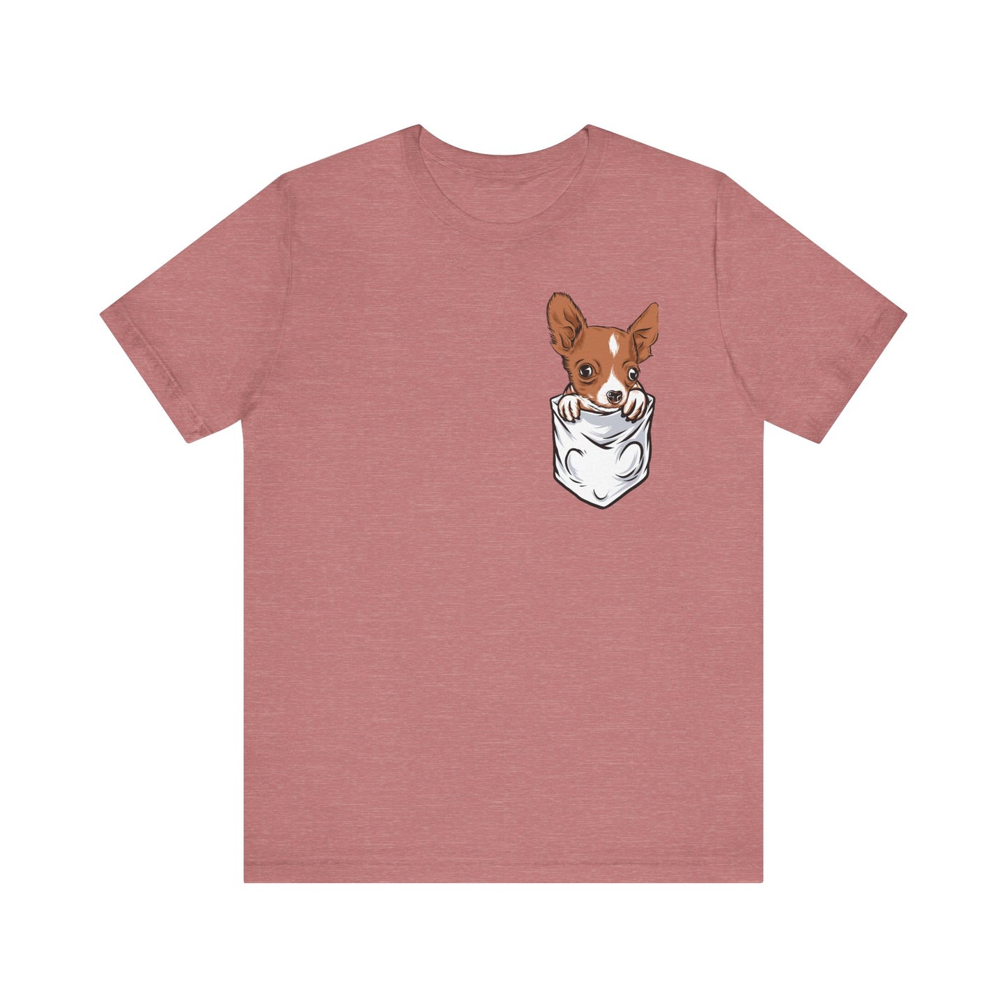 Chihuahua T-Shirt, Dog Graphic Tee for Teens, Unisex Tshirt Aesthetic Gifts For Her, Cute Shirt,Dog Pocket Shirt, Dog Lovers Gift