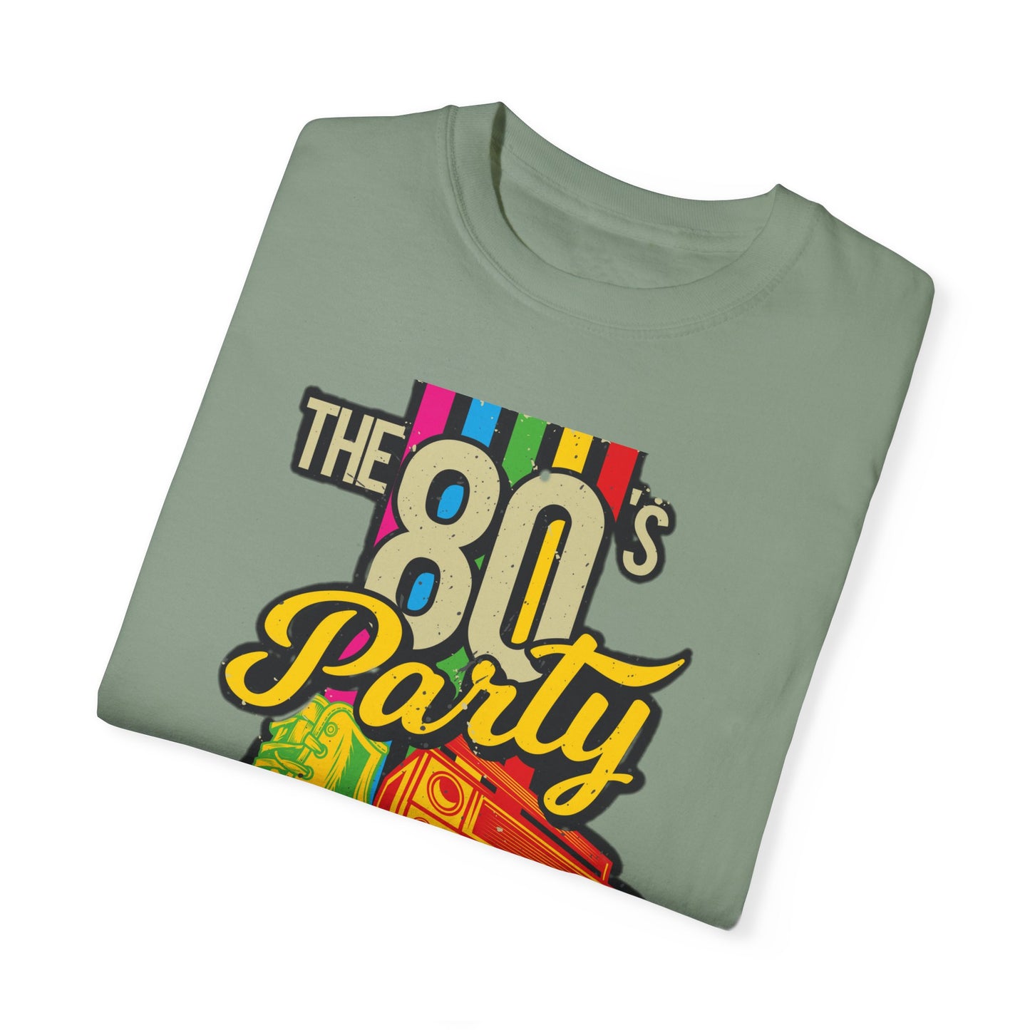 80s Party Comfort Colors Tshirt | Mens T-Shirt Graphic Tees Men Shirt Casual | Comfy Loose Fit Summer Clothes | Cotton Street Wear Clothing College Fashion