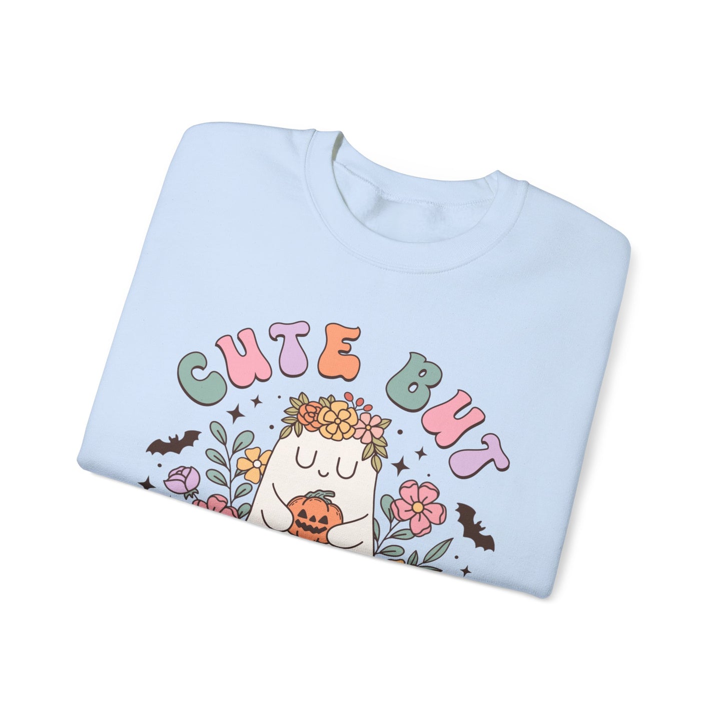 Fall Sweatshirt Halloween Graphic Pullover Sweater | Autumn Gifts For Mom Ghost Gift For Her | Cute But Creepy