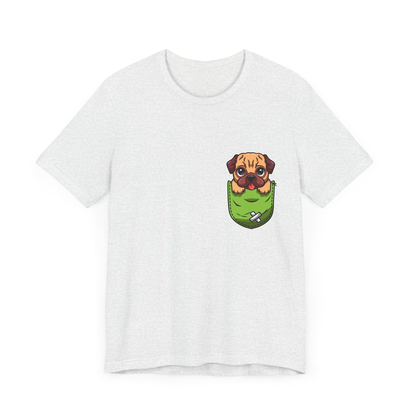Pug T-Shirt, Dog Graphic Tee for Teens, Unisex Tshirt Aesthetic Gifts For Her, Cute Shirt,Dog Pocket Shirt, Gift For Dog Lovers & Dog Moms.