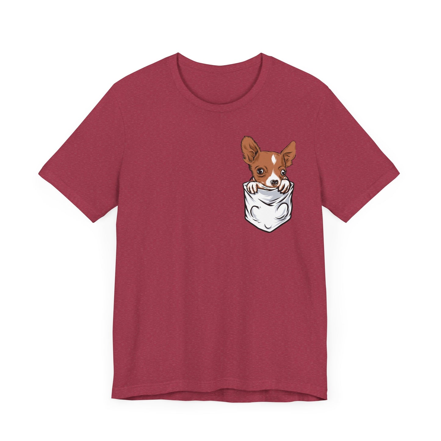 Chihuahua T-Shirt, Dog Graphic Tee for Teens, Unisex Tshirt Aesthetic Gifts For Her, Cute Shirt,Dog Pocket Shirt, Dog Lovers Gift