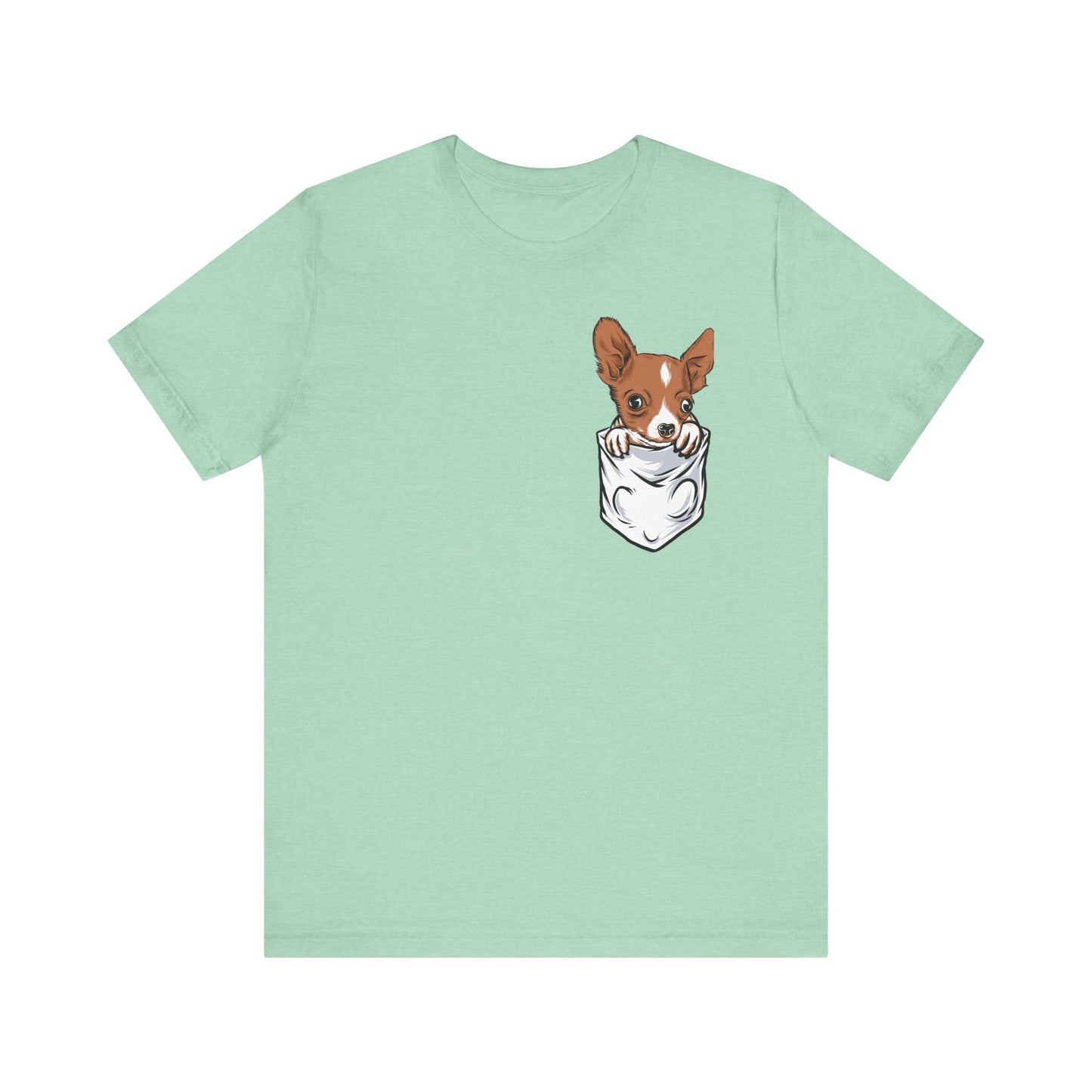 Chihuahua T-Shirt, Dog Graphic Tee for Teens, Unisex Tshirt Aesthetic Gifts For Her, Cute Shirt,Dog Pocket Shirt, Dog Lovers Gift