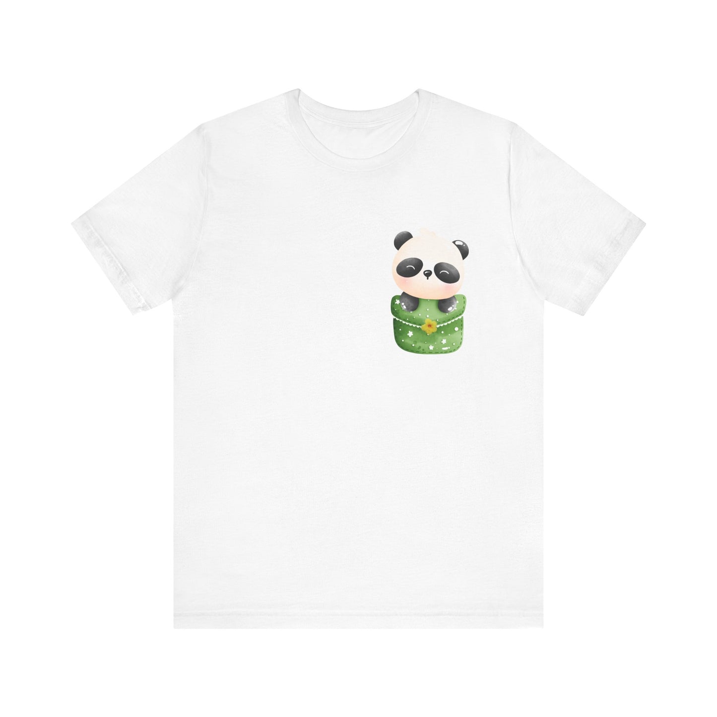 Panda T-Shirt, Cute Graphic Tee for Teens,Unisex Tshirt Aesthetic Gifts For Her,Cute Shirt, Panda Pocket Shirt,Gift For Panda Lovers