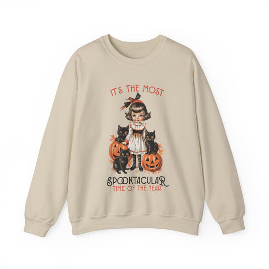 Vintage Sweatshirt Halloween Graphic Pullover Sweater | Fall Gifts For Mom Autumn Pumpkin Festival Wear. | Spooktacular