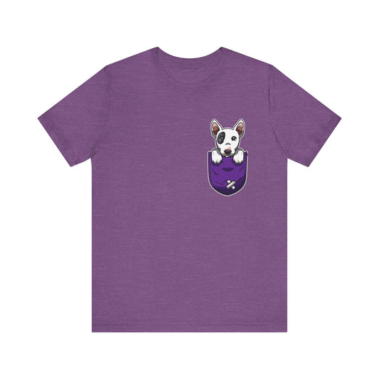 Bull Terrier T-Shirt, Dog Graphic Tee for Teens, Unisex Tshirt Aesthetic Gifts For Her, Cute Shirt,Dog Pocket Shirt, Dog Lovers Gift
