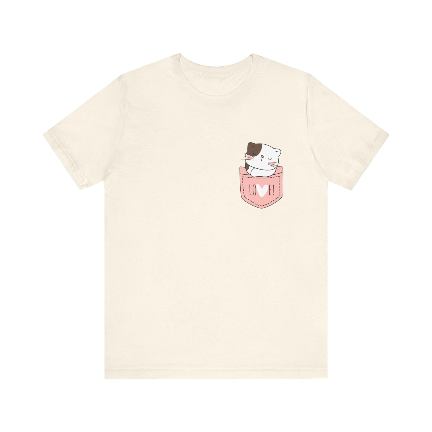 Cat T-Shirt, Cute Graphic Tee for Teens,Unisex Tshirt Aesthetic Gifts For Her,Cute Shirt,Cat Pocket Shirt,Gift For Cat Lovers & Cat Moms
