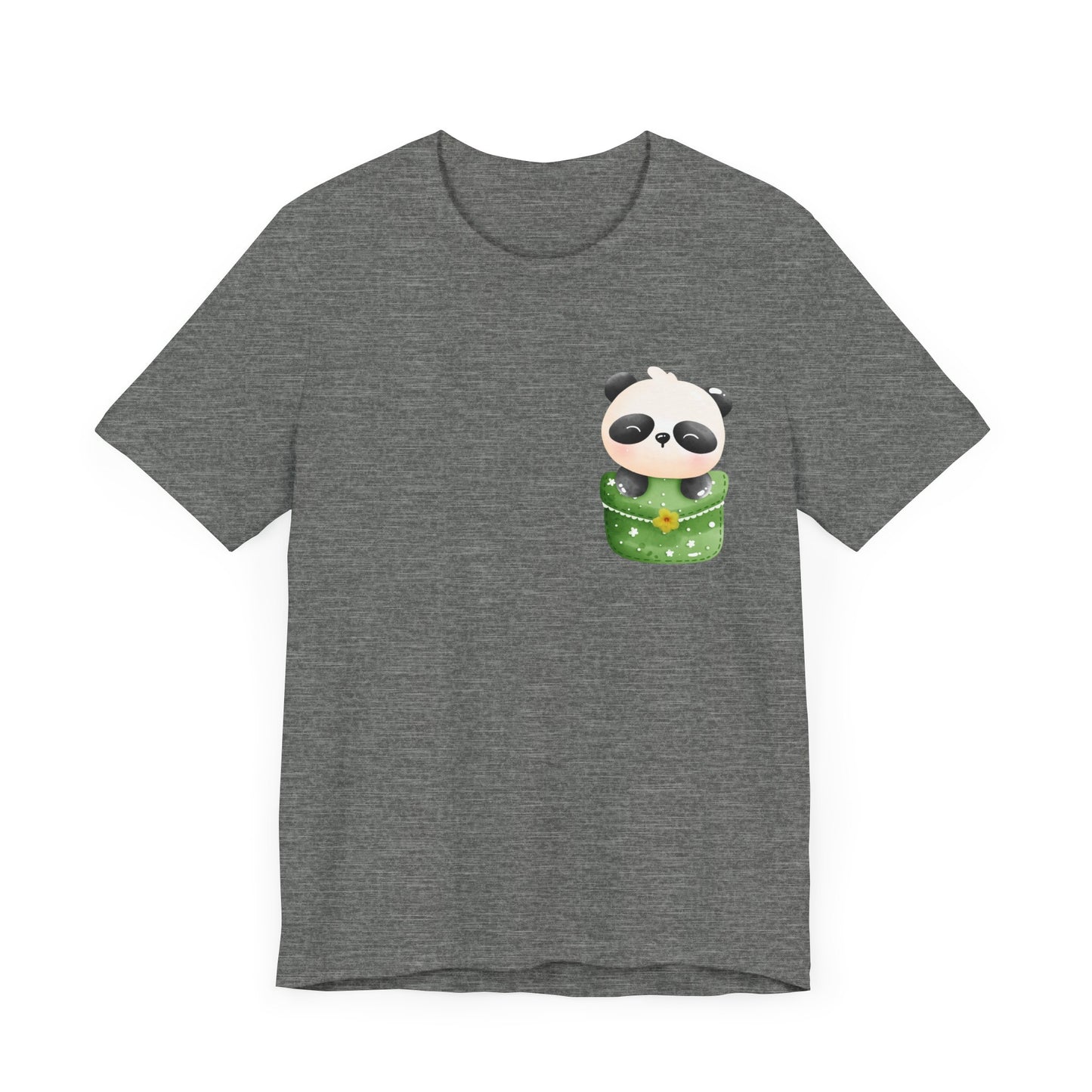 Panda T-Shirt, Cute Graphic Tee for Teens,Unisex Tshirt Aesthetic Gifts For Her,Cute Shirt, Panda Pocket Shirt,Gift For Panda Lovers