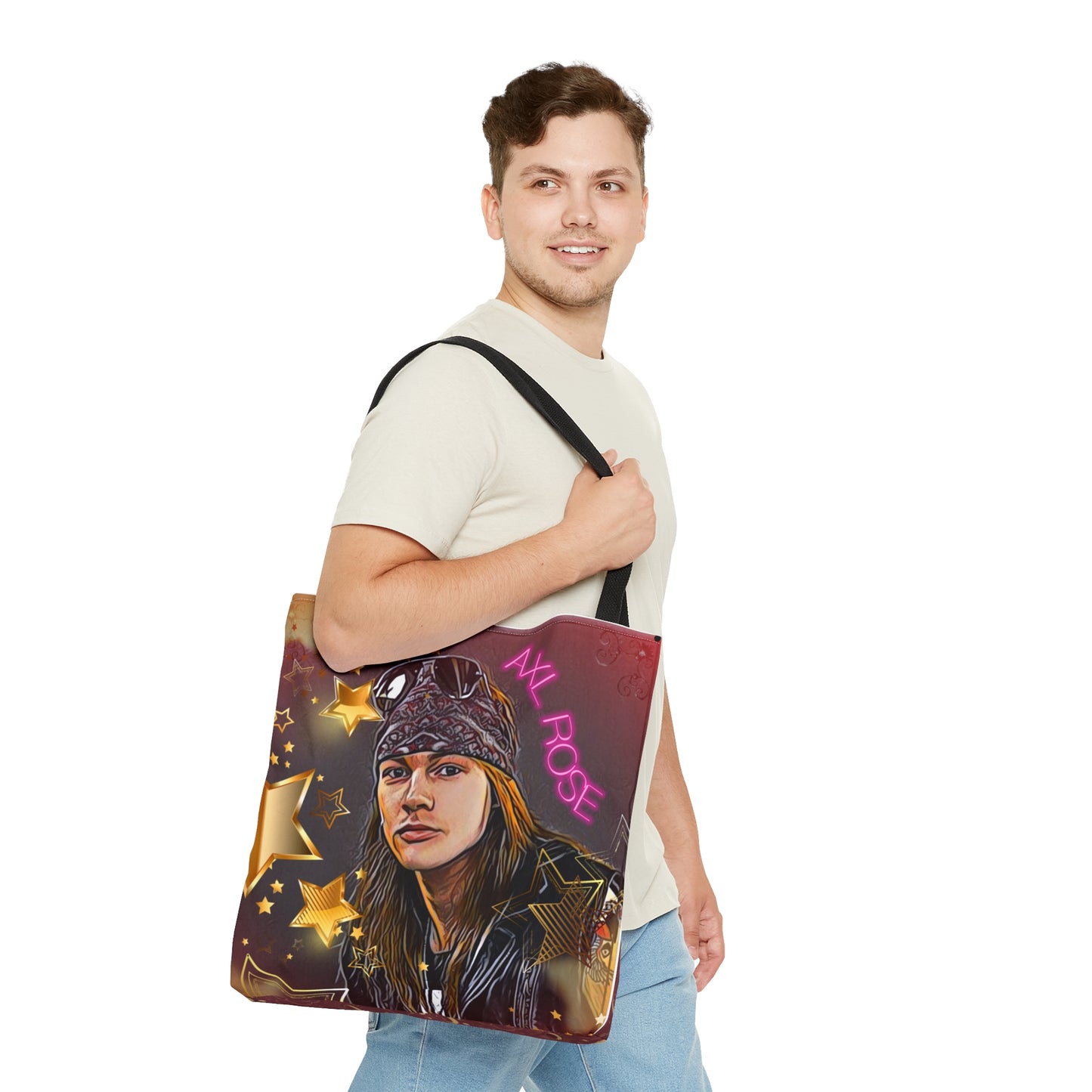 80s Rock Band MaroonTote Bag - Celestial Design For Women