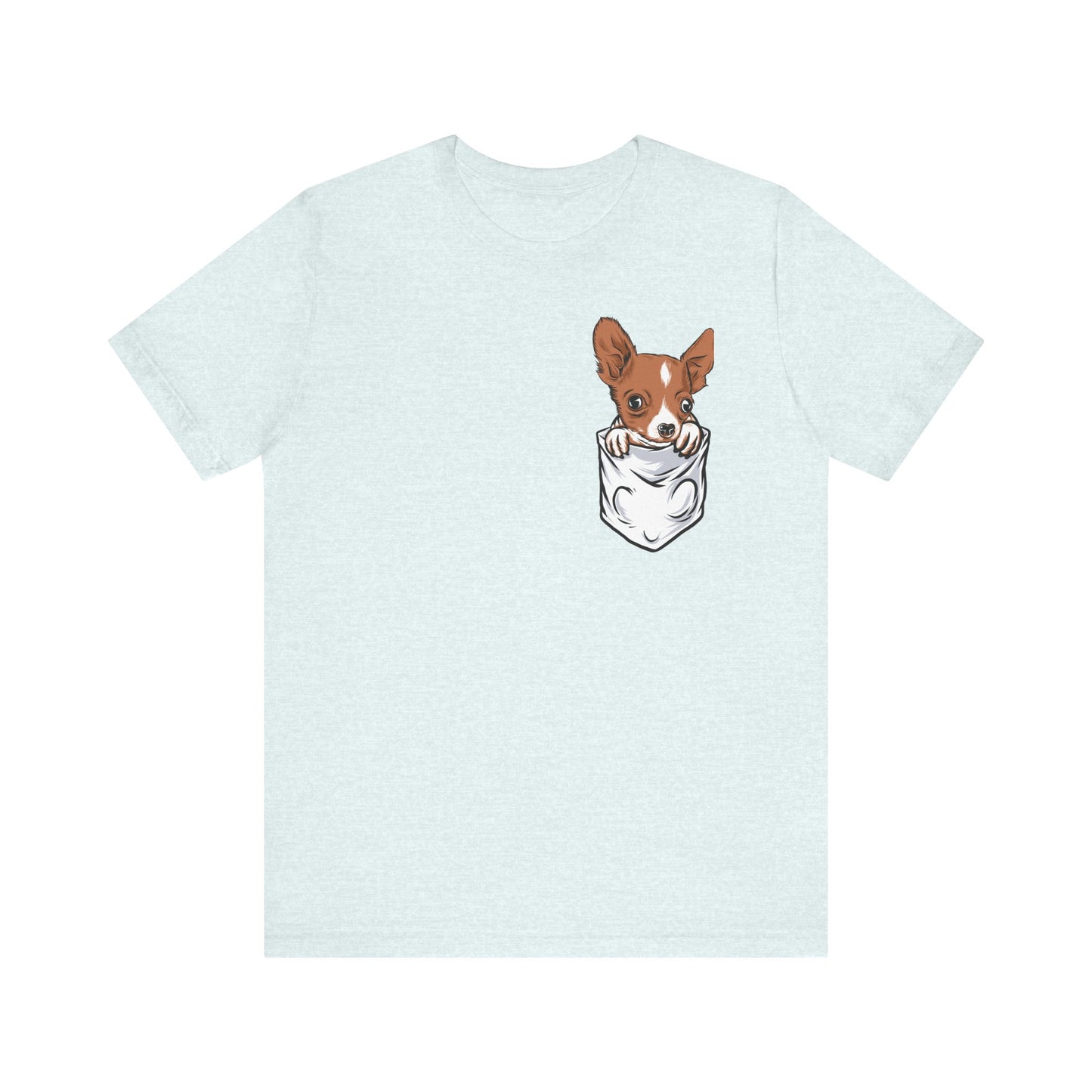 Chihuahua T-Shirt, Dog Graphic Tee for Teens, Unisex Tshirt Aesthetic Gifts For Her, Cute Shirt,Dog Pocket Shirt, Dog Lovers Gift