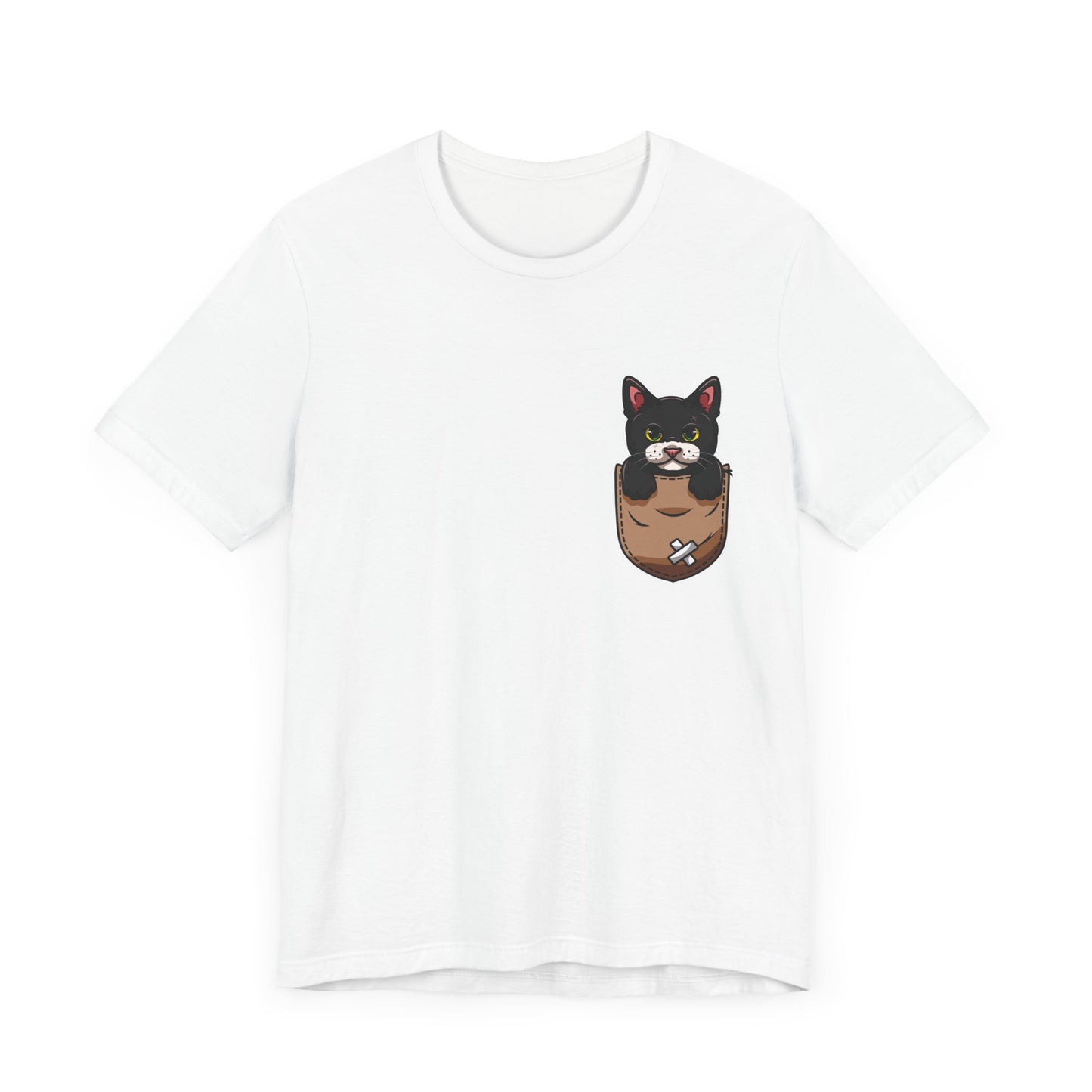 Cat T-Shirt, Cute Graphic Tee for Teens,Unisex Tshirt Aesthetic Gifts For Her,Cute Shirt,Cat Pocket Shirt,Gift For Cat Lovers & Cats Mom