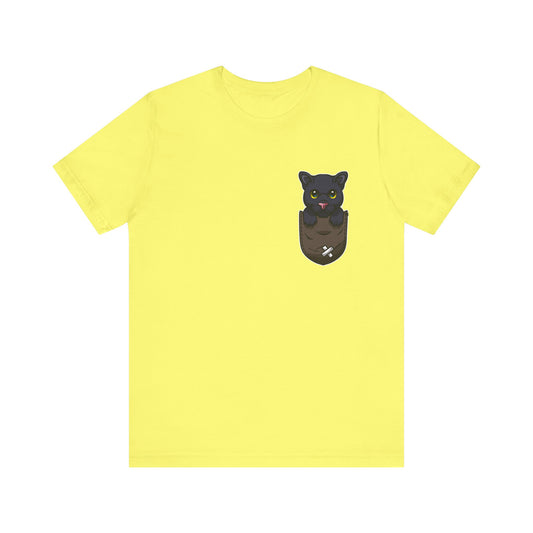 Panther T-Shirt,Black Cat Graphic Tee for Teens,Unisex Tshirt Aesthetic Gifts For Her,Cute Shirt,Panther Pocket Shirt,Jungle Animal Lovers