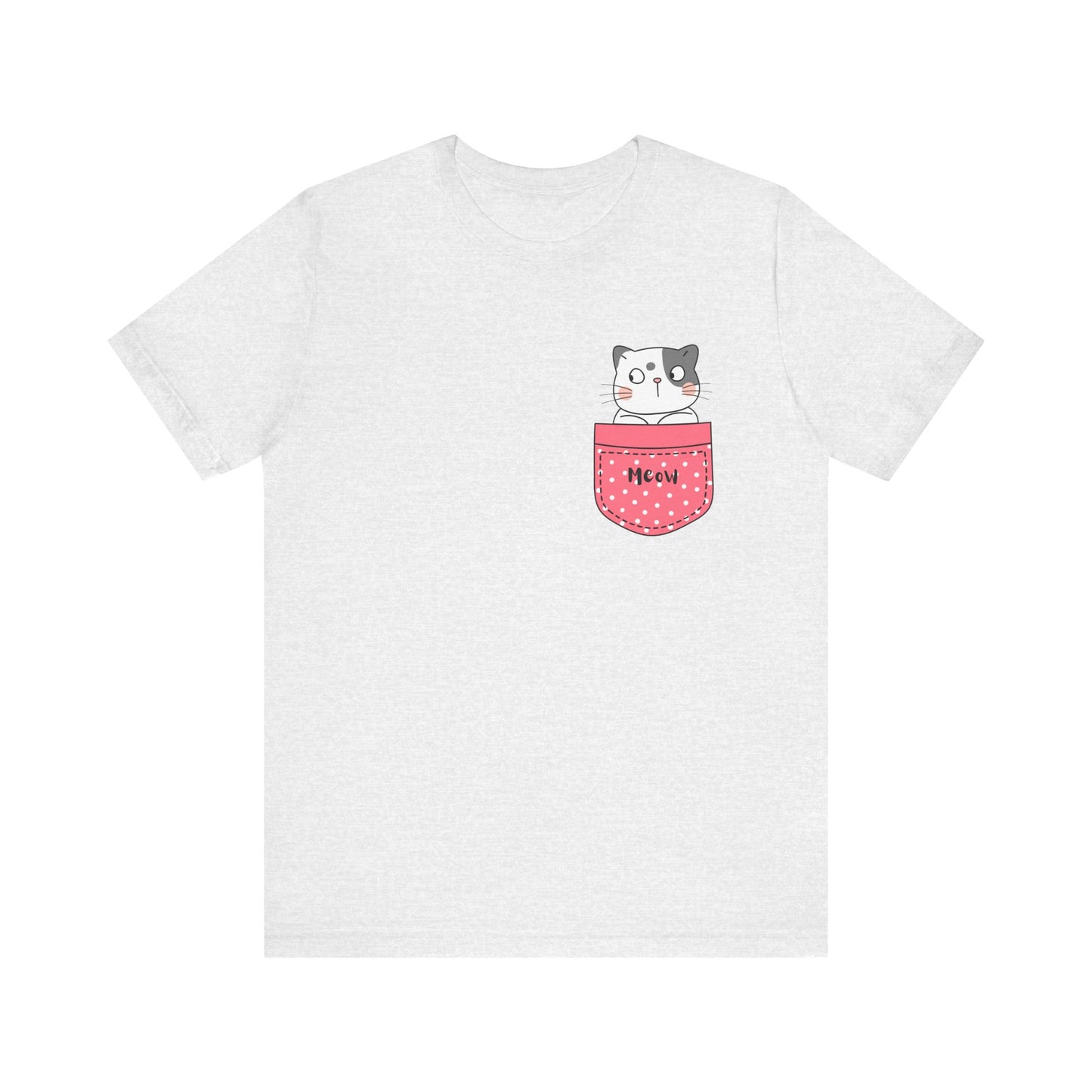 Cat T-Shirt, Cute Graphic Tee for Teens,Unisex Tshirt Aesthetic Gifts For Her,Cute Shirt,Cat Pocket Shirt,Gift For Cat Lovers & Cat Moms