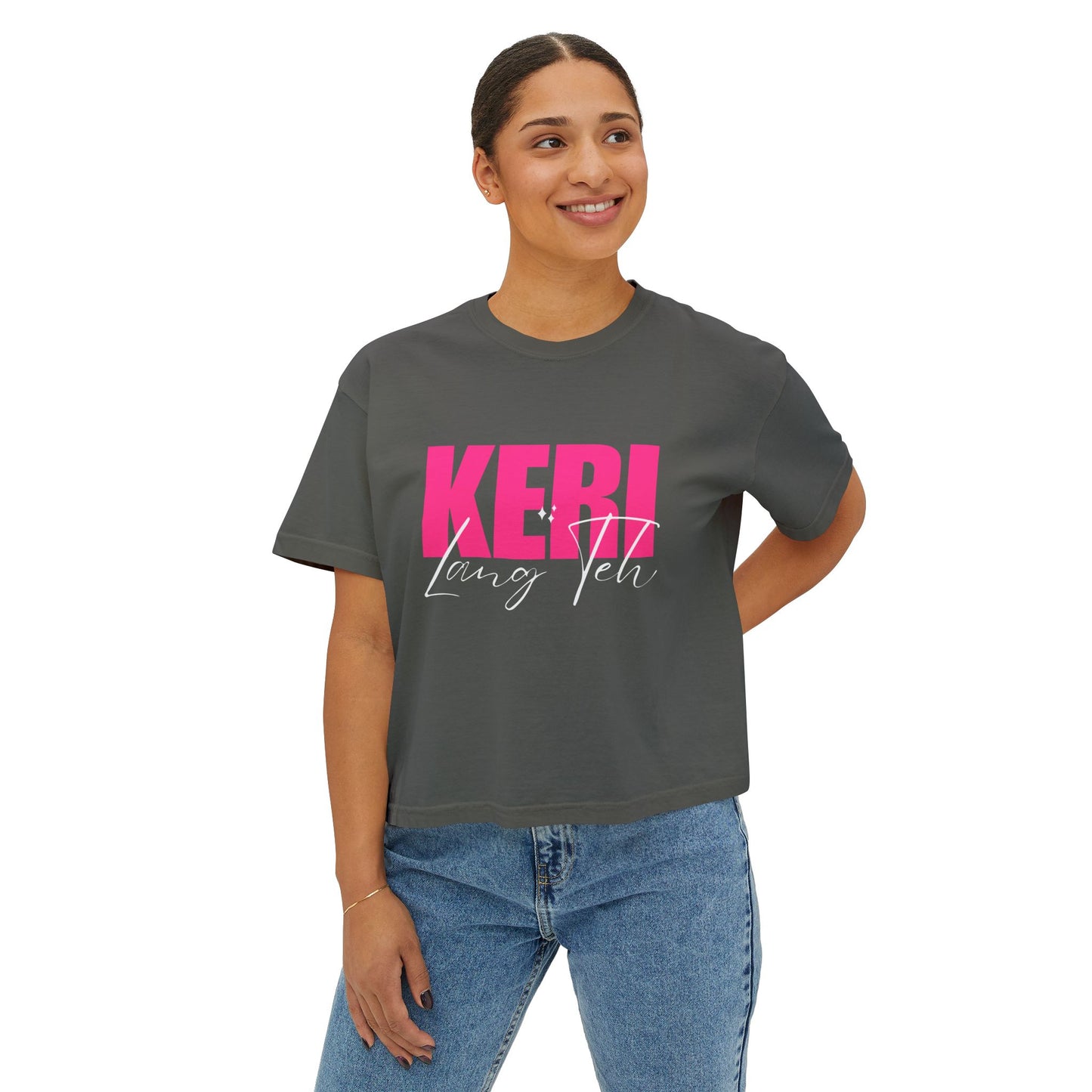 Keri Lang Teh Graphic Tee, Boxy Croptop, Pinoy Shirt, Casual Crop Top, Filipino Gift for Her,, Comfort Colors Tshirt,