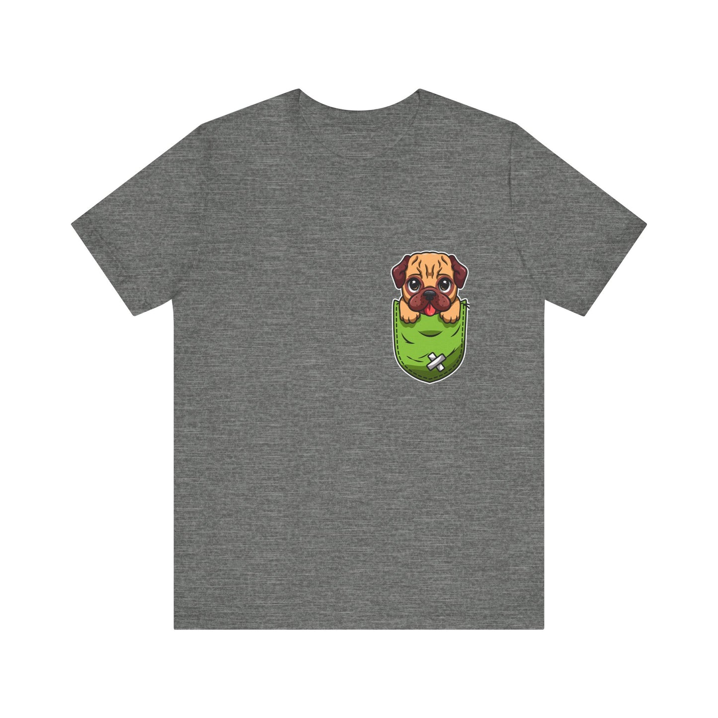 Pug T-Shirt, Dog Graphic Tee for Teens, Unisex Tshirt Aesthetic Gifts For Her, Cute Shirt,Dog Pocket Shirt, Gift For Dog Lovers & Dog Moms.