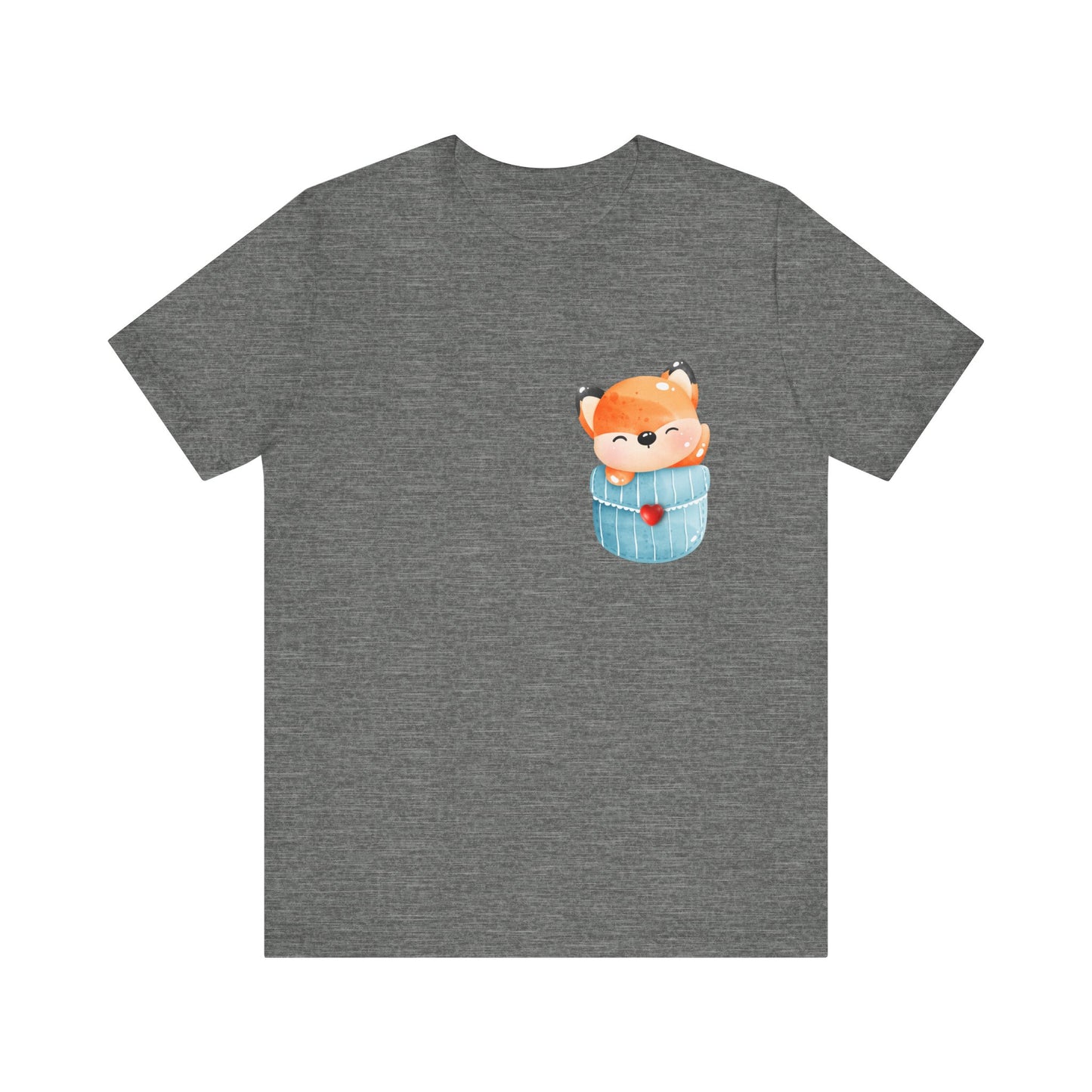 Fox T-Shirt, Cute Graphic Tee for Teens,Unisex Tshirt Aesthetic Gifts For Her,Cute Shirt,Fox Pocket Shirt,Gift For Fox Lovers & Fox Mom