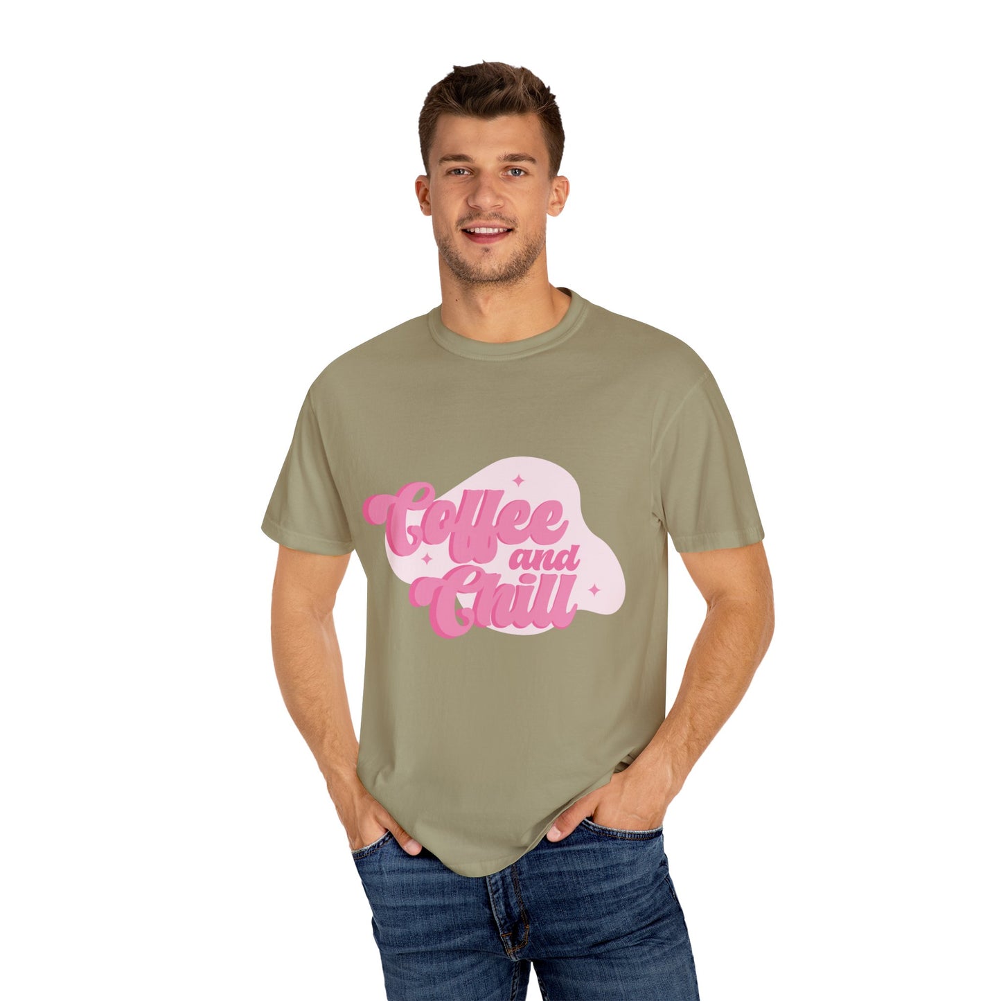 Coffee And Chill Comfort Colors Shirt, Unisex Garment-Dyed T-shirt, Gift For Coffee Lovers.