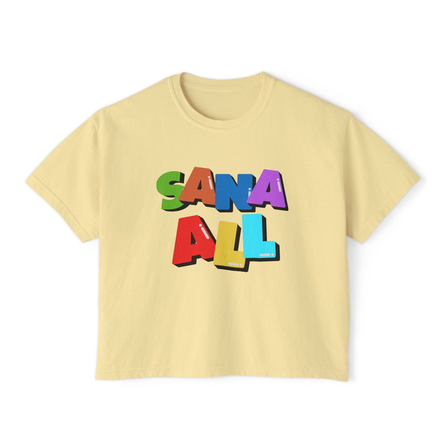 Sana All Graphic Tee, Boxy Croptop, Pinoy Shirt, Casual Crop Top, Filipino Gift for Her,, Comfort Colors Tshirt, Cebuana