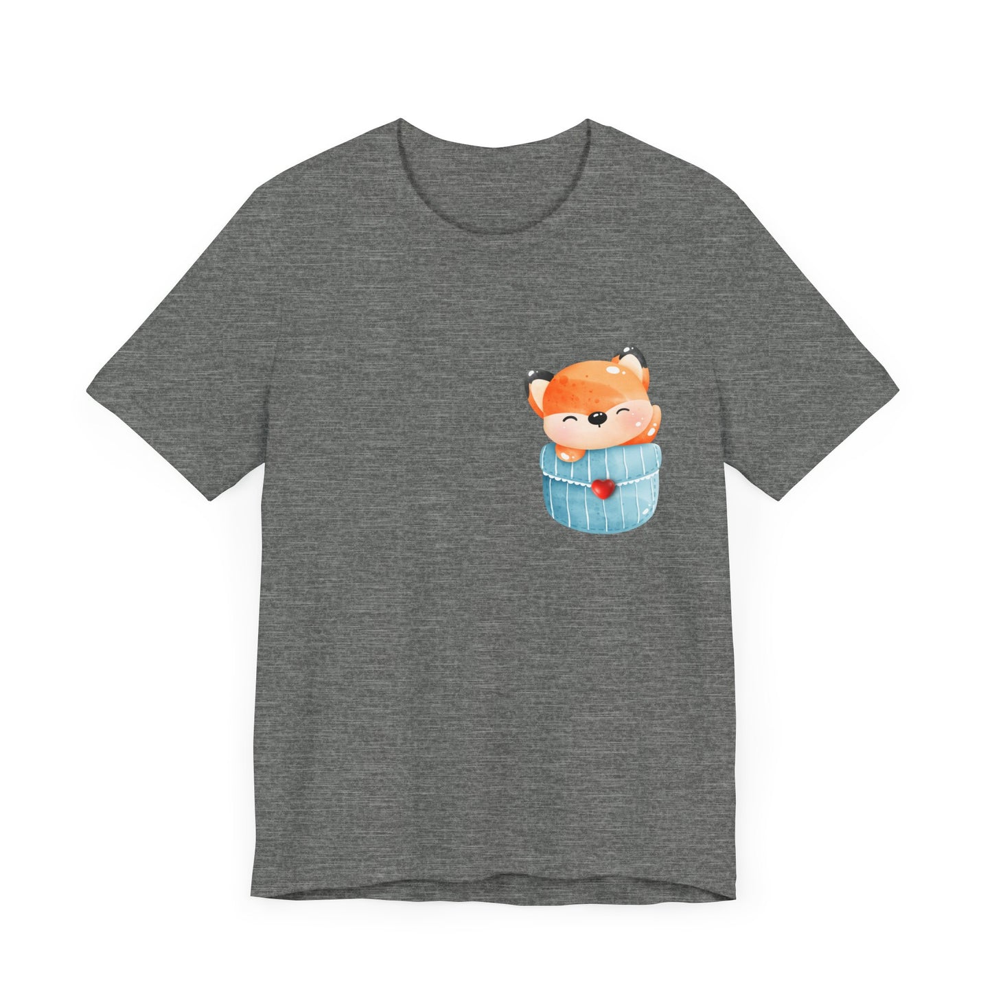 Fox T-Shirt, Cute Graphic Tee for Teens,Unisex Tshirt Aesthetic Gifts For Her,Cute Shirt,Fox Pocket Shirt,Gift For Fox Lovers & Fox Mom