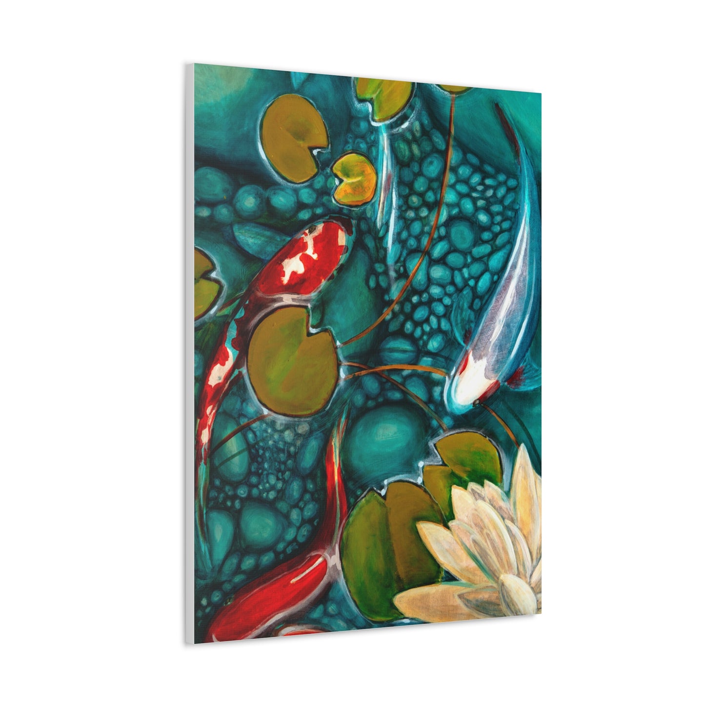 Japanese Art Canvas Gallery Wrap 30x40 Home Wall Art Japan Art Lucky Koi Fish Art