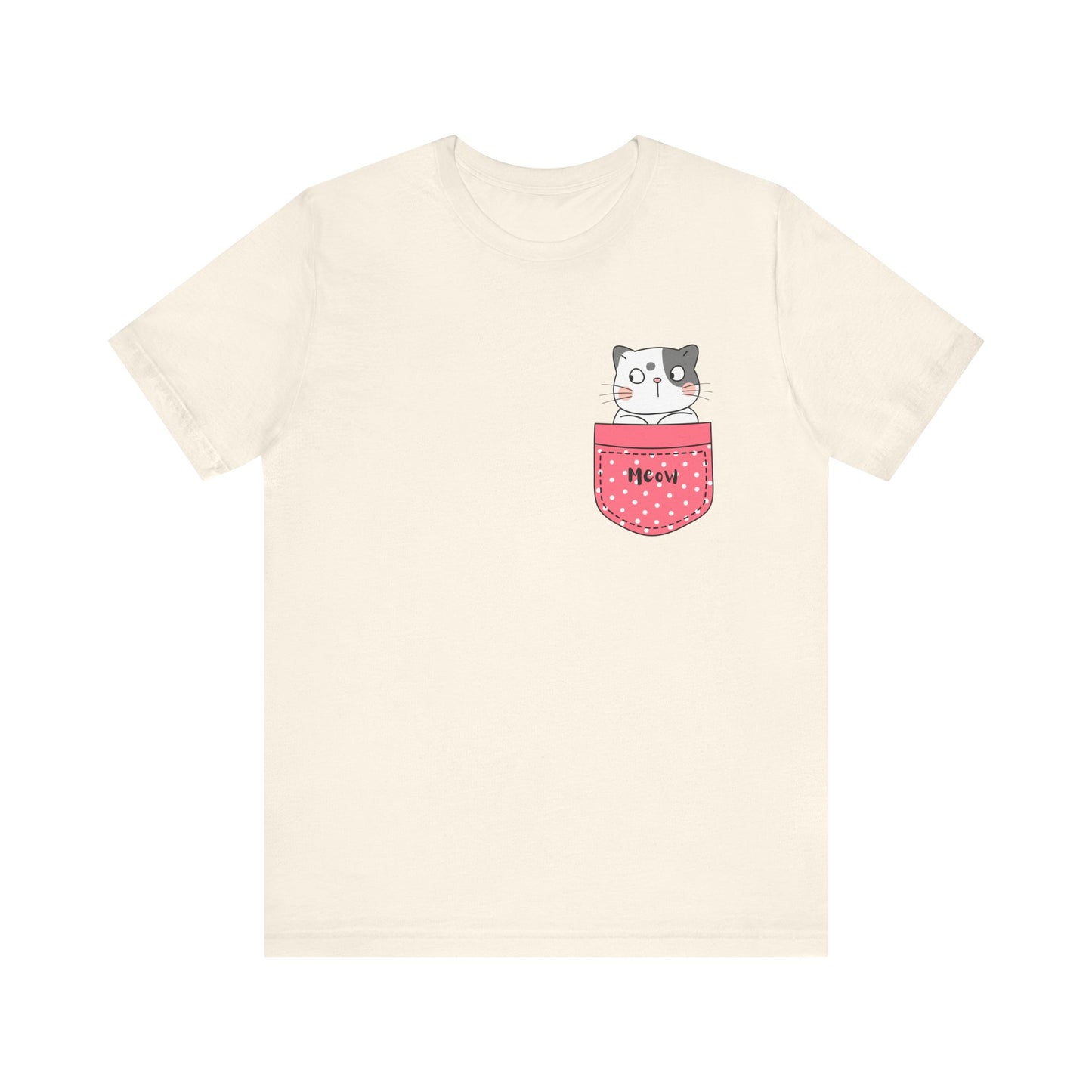 Cat T-Shirt, Cute Graphic Tee for Teens,Unisex Tshirt Aesthetic Gifts For Her,Cute Shirt,Cat Pocket Shirt,Gift For Cat Lovers & Cat Moms